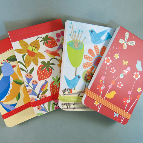 Set of 4 Mini Bird Journals/Notepads by Galison from The Fat Finch Boutique for Bird Lovers