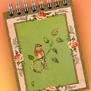 The Fat Finch Boutique for Bird Lovers | Little Glitter Bird Notebook 