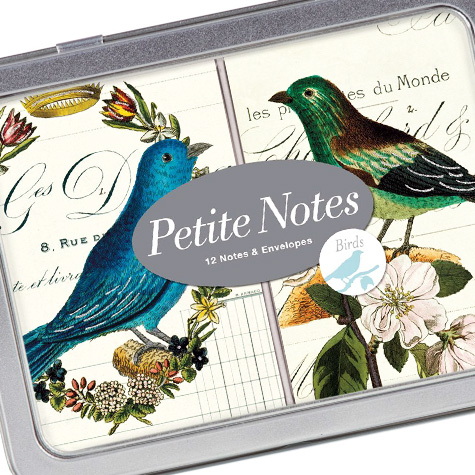 The Fat Finch Boutique for Bird Lovers | Petite Notes Notecard Set + Keepsake Tin from Cavallini & Co.