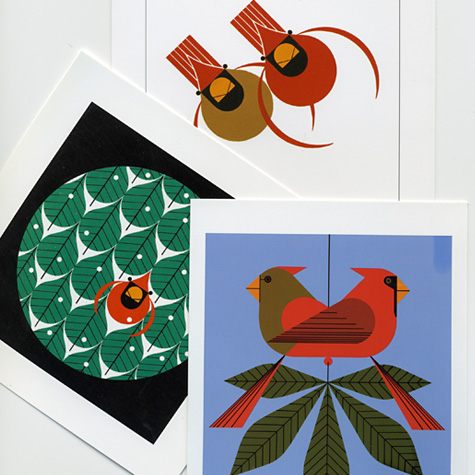 The Fat Finch Boutique for Bird Lovers | Charley Harper Cardinal Note Cards 