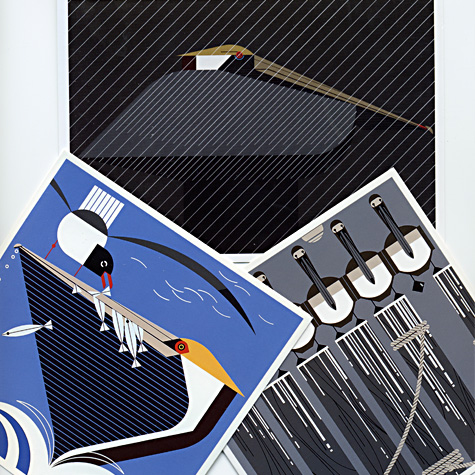 The Fat Finch Boutique for Bird Lovers | Charley Harper Pelican Note Cards 