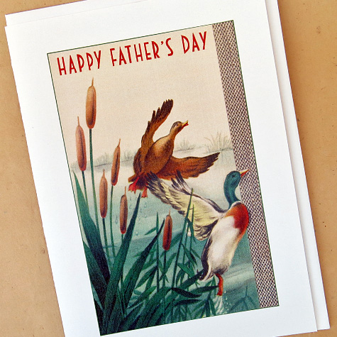 Father's Day Ducks Notecard | The Fat Finch Boutique for Bird Lovers 
