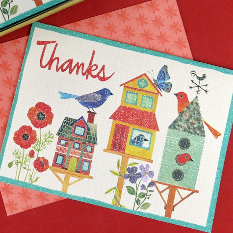 Gennine Zlatkis Thank You Notecard Set from The Fat Finch Boutique for Bird Lovers