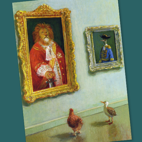 The Fat Finch Boutique for Bird Lovers | Michael Sowa Birds in Art Gallery Postcard