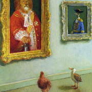 Michael Sowa Postcard, Birds in Art Gallery | Fat Finch Boutique for Bird Lovers