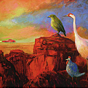 Drive In Postcard by Rudi Hurzlmeier | Fat Finch Boutique for Bird Lovers