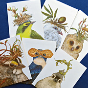 Birds in Hats Notecard Set | Fat Finch Boutique for Bird Lovers