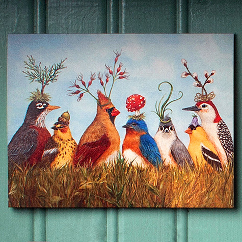 The Fat Finch Boutique for Bird Lovers | Vicki Sawyer Birds in Hats Note Card