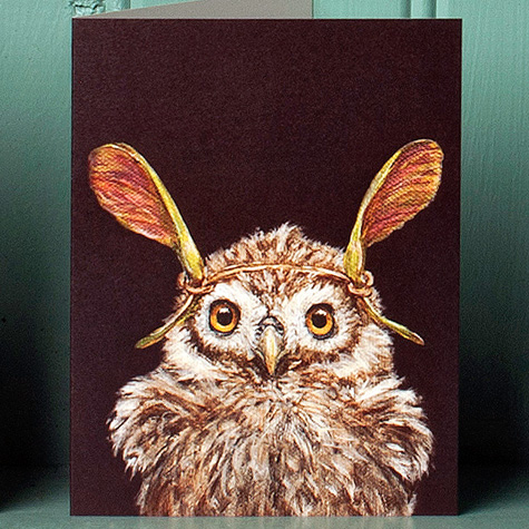 The Fat Finch Boutique for Bird Lovers | Vicki Sawyer Baby Owl Note Card