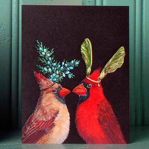 The Fat Finch Boutique for Bird Lovers | Vicki Sawyer Cardinals Note Card