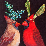 Vicki Sawyer Cardinal Notecard from The Fat Finch Boutique for Bird Lovers