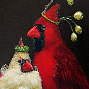 Vicki Sawyer Cardinals Notecard from The Fat Finch Boutique for Bird Lovers