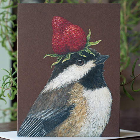 Susan Lee the Chickadee Note Card by Vicki Sawyer by Vicki Sawyer from The Fat Finch Boutique for Bird Lovers