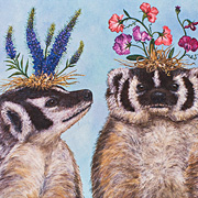 Vicki Sawyer Badger Sisters Thank You Notecard from The Fat Finch Boutique for Bird Lovers