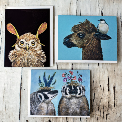 Thank You Notecard Set by Vicki Sawyer from The Fat Finch Boutique for Bird Lovers