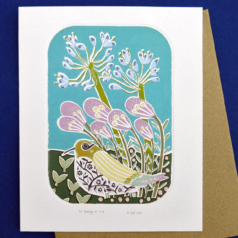 The Beauty of Life Notecard by Liz Toole from The Fat Finch Boutique for Bird Lovers