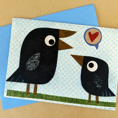 Father's Day Ravens Notecard | The Fat Finch Boutique for Bird Lovers 