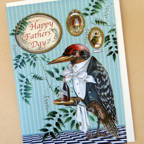 Woodpecker Father's Day Notecard | The Fat Finch Boutique for Bird Lovers 