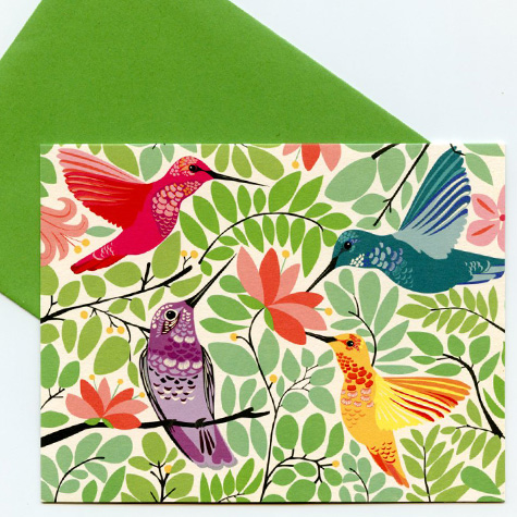 Hummingbirds Notecard Set from The Fat Finch Boutique for Bird Lovers