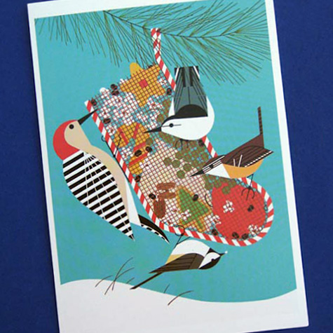 Charley Harper Christmas Stocking Notecards from The Fat Finch Boutique for Bird Lovers