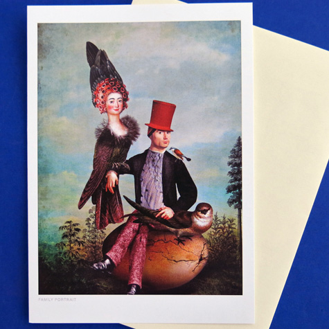 Family Portrait Notecard by Catrin Welz-Stein from The Fat Finch Boutique for Bird Lovers