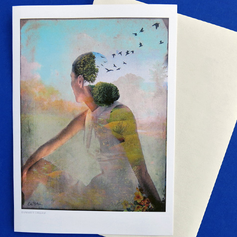 Summer Dream Notecard by Catrin Welz-Stein from The Fat Finch Boutique for Bird Lovers