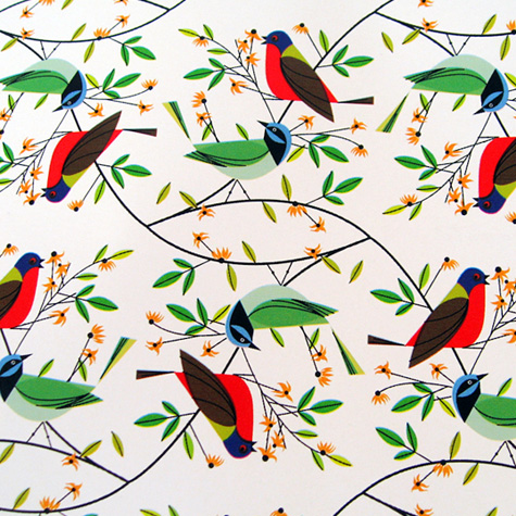 The Fat Finch Boutique for Bird Lovers | Charley Harper Gift Wrapping Paper 