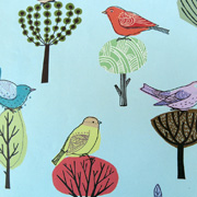 Birds on Treetops Gift Wrapping Paper from The Fat Finch Boutique for Bird Lovers