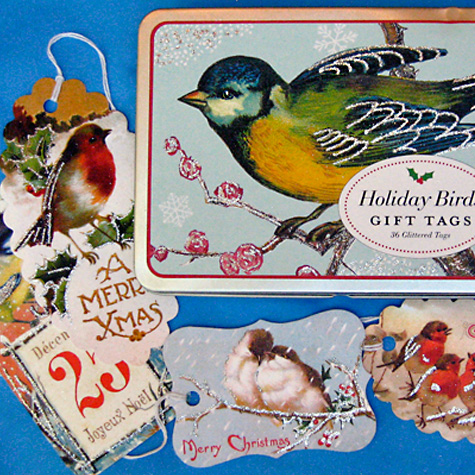 The Fat Finch Boutique for Bird Lovers | Cavallini & Co. Glitter Gift Tags 
