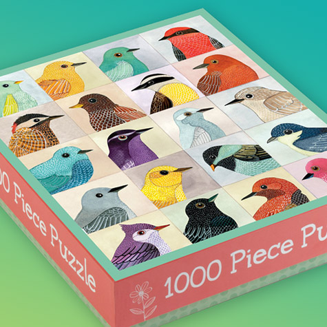 The Fat Finch Boutique for Bird Lovers | Gennine Zlatkis Avian Friends Jigsaw Puzzle