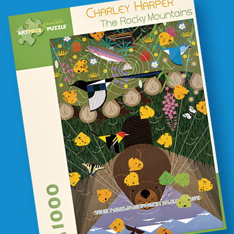 The Fat Finch Boutique for Bird Lovers | Charley Harper The Rocky Mountains Jigsaw Puzzle