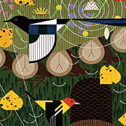 The Fat Finch Boutique for Bird Lovers | Charley Harper Rocky Mountains Jigsaw Puzzle