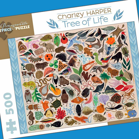The Fat Finch Boutique for Bird Lovers | Charley Harper Tree of Life Jigsaw Puzzle