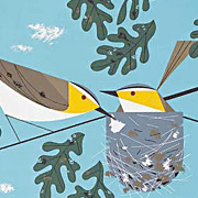 The Fat Finch Boutique for Bird Lovers | Charley Harper Red Eyed Vireo Bird Jigsaw Puzzle