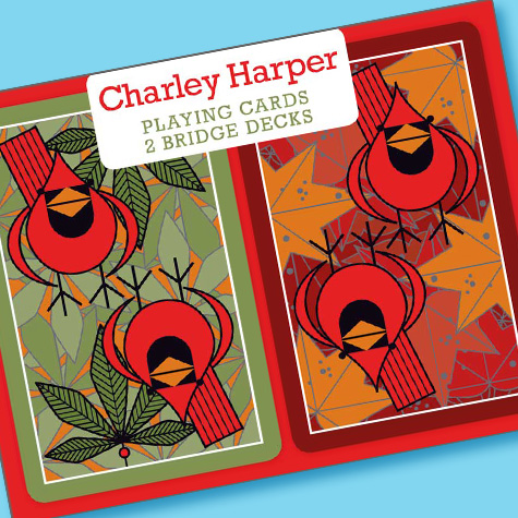 The Fat Finch Boutique for Bird Lovers | Charley Harper Cardinal Playing Cards
