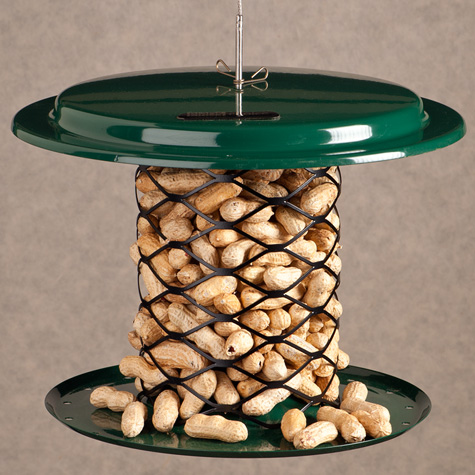 The Fat Finch | Large Hopper Wooden Bird Feeder