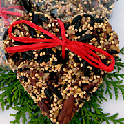 Mr Bird Seed Heart Ornament from The Fat Finch Boutique for Bird Lovers
