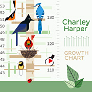 Kid's Growth Chart by Charley Harper from The Fat Finch Boutique for Bird Lovers