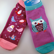 The Fat Finch Boutique for Bird Lovers | Early Bird / Hoo’s Sleepy Owl Ankle Socks
