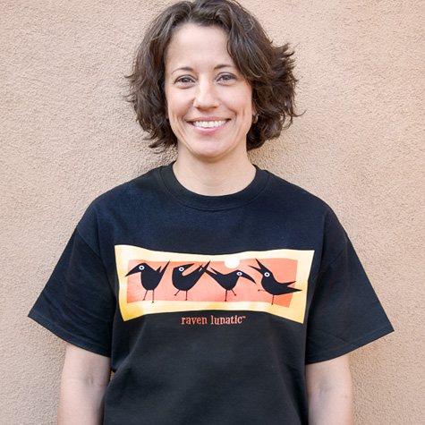 Raven Lunatic Short Sleeved T-shirt from The Fat Finch Boutique for Bird Lovers