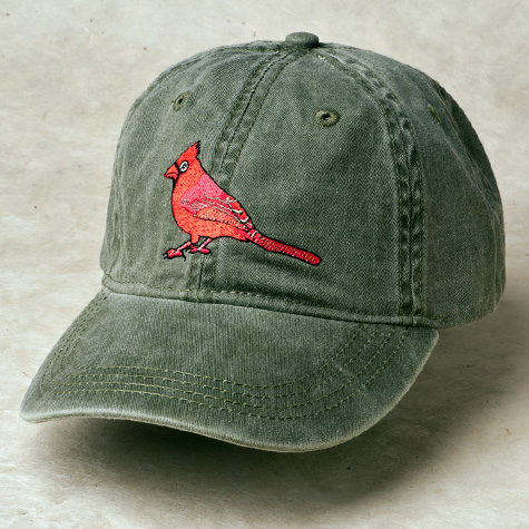 The Fat Finch Boutique for Bird Lovers | Embroidered Cardinal Baseball Cap