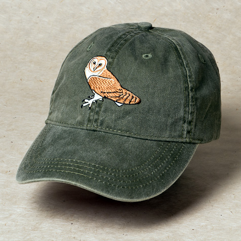 Embroidered Barn Owl Baseball Cap | The Fat Finch Boutique for Bird Lovers