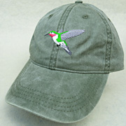 The Fat Finch Boutique for Bird Lovers | Embroidered Broad Tailed Hummingbird Baseball Cap