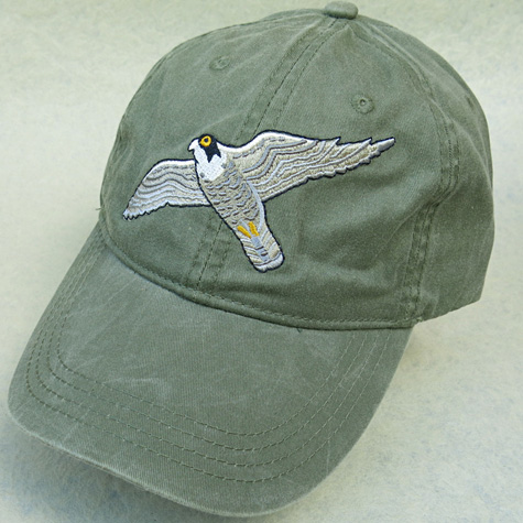 Embroidered Peregrine Falcon Baseball Cap | The Fat Finch Boutique for Bird Lovers