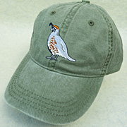 The Fat Finch Boutique for Bird Lovers | Embroidered Gambel's Quail Baseball Cap