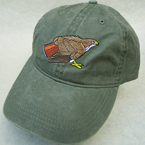 Embroidered Red Tailed Hawk Baseball Cap | The Fat Finch Boutique for Bird Lovers