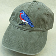 The Fat Finch Boutique for Bird Lovers | Embroidered Bluebird Baseball Cap