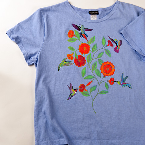 The Fat Finch Boutique for Bird Lovers | Five Hummingbirds T-shirt by Sabaku