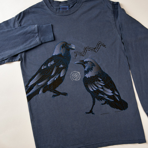 The Fat Finch Boutique for Bird Lovers | Two Ravens Long Sleeved T-shirt