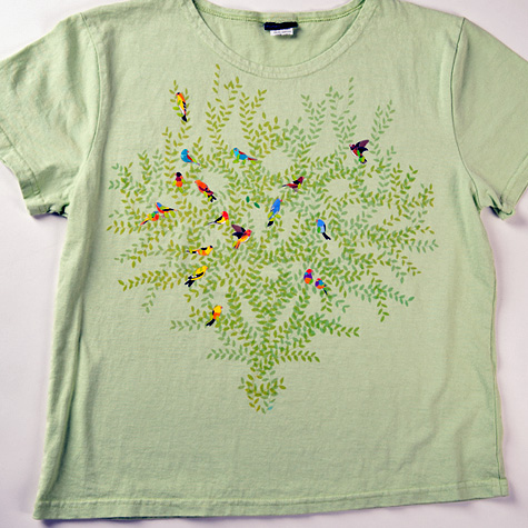 The Fat Finch Boutique for Bird Lovers | Singing Tree T-shirt by Sabaku